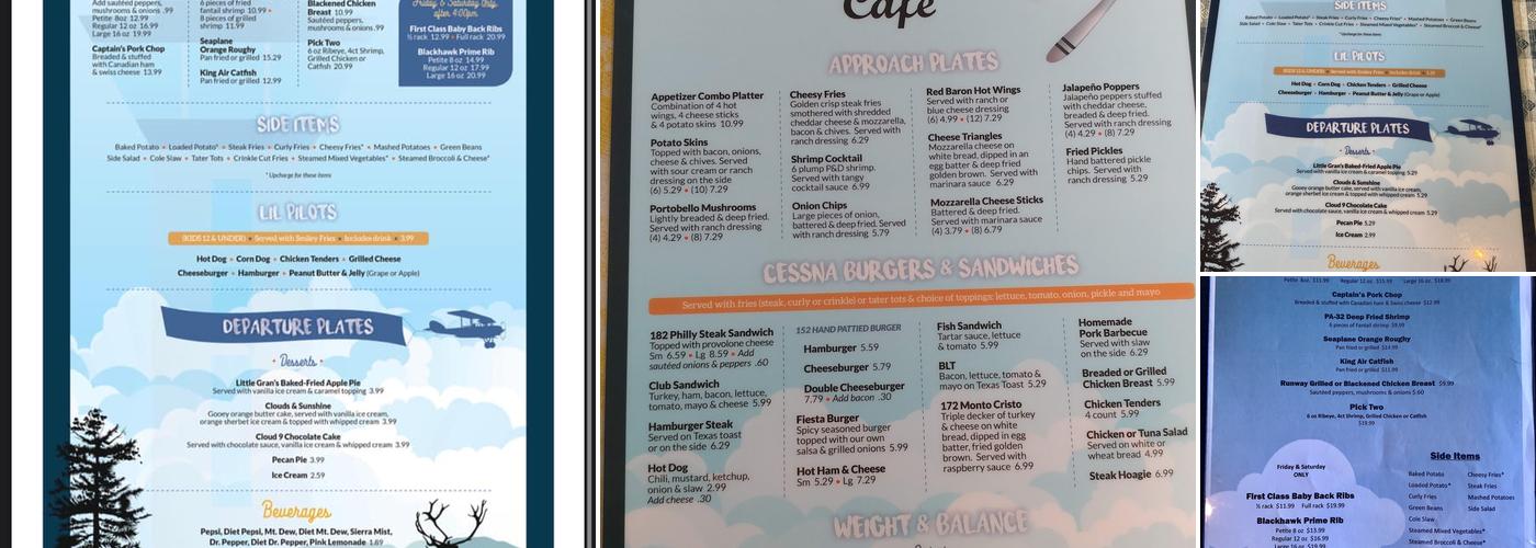 Cloud 9 Cafe Menu