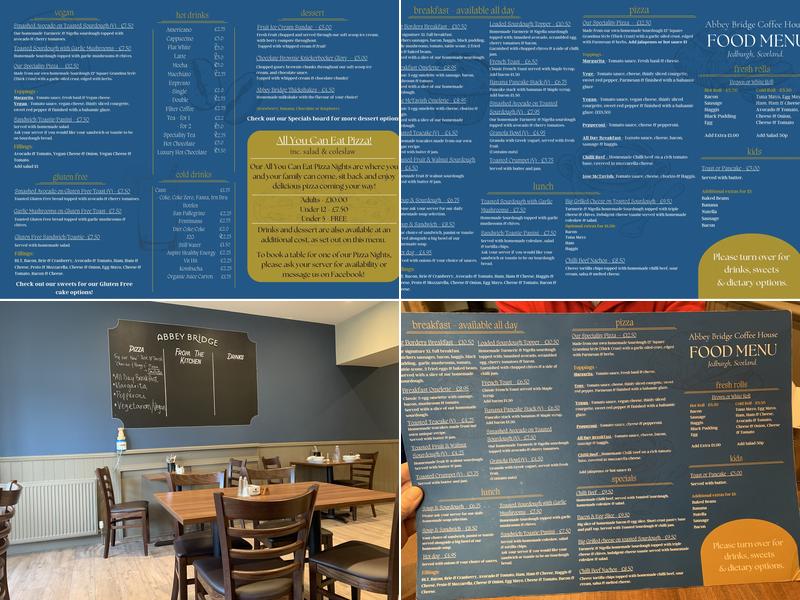 Abbey Bridge Coffee House & Pizzeria Menu