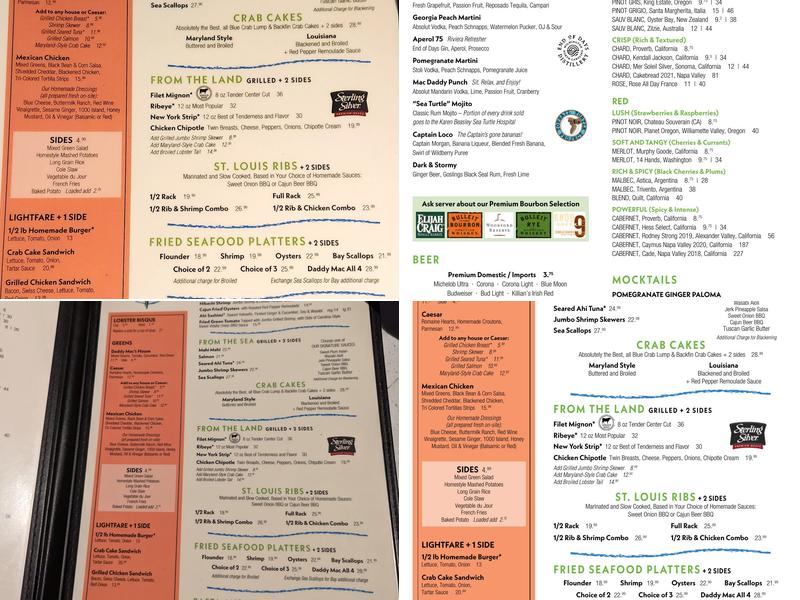 Daddy Mac's Beach Grille Menu