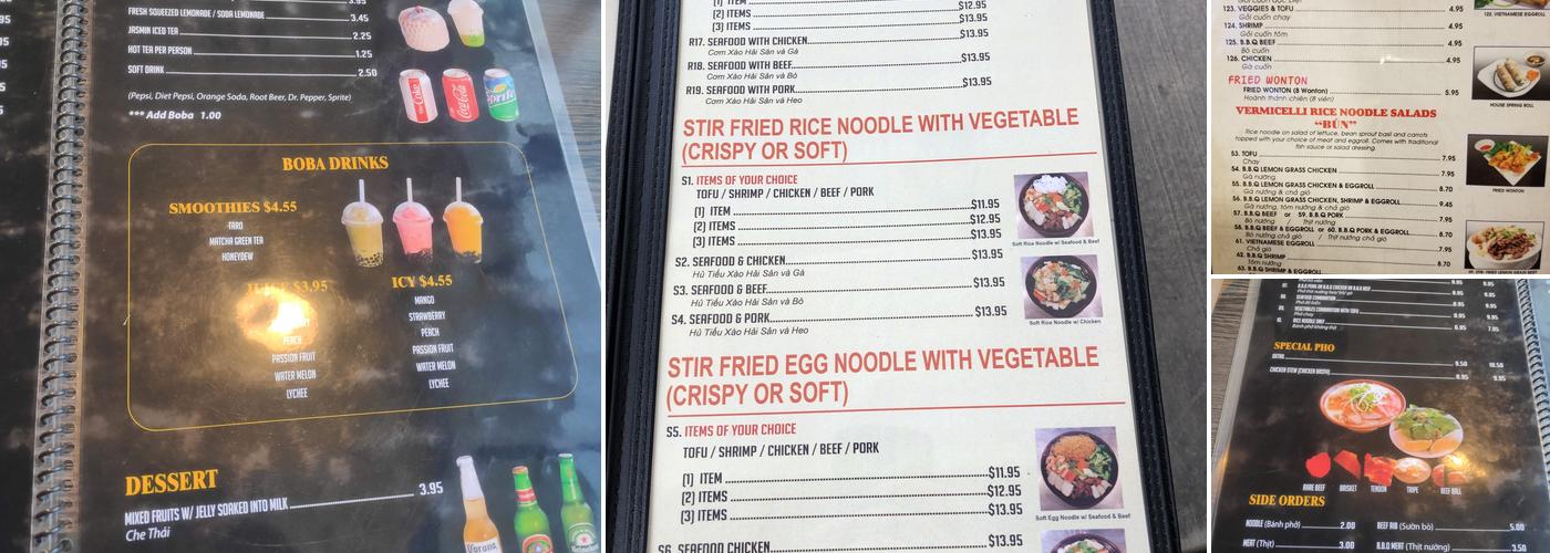 Pho the Bowl Menu