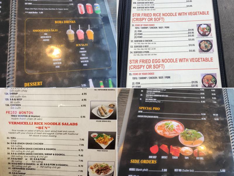 Pho the Bowl Menu