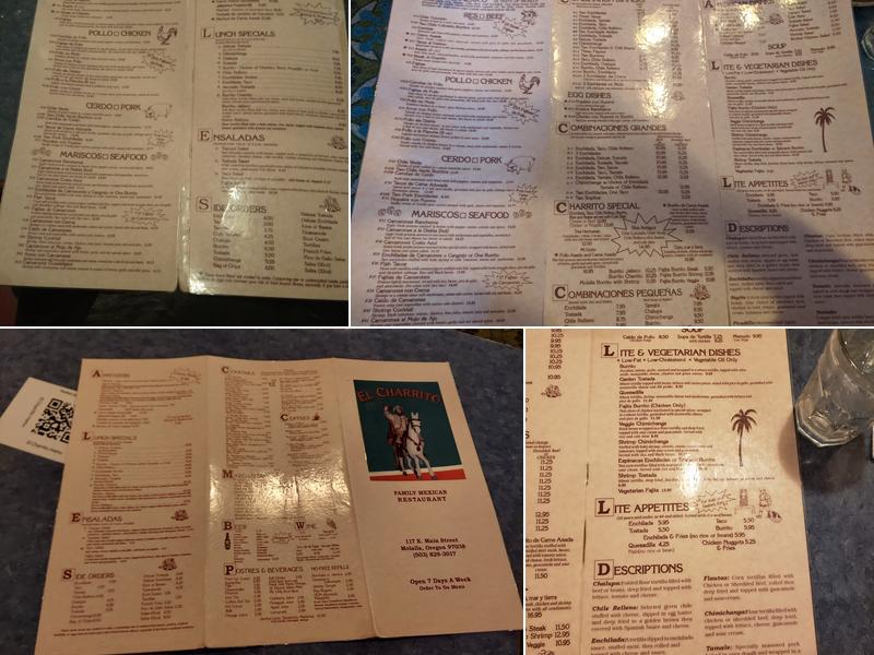 El Charrito Menu