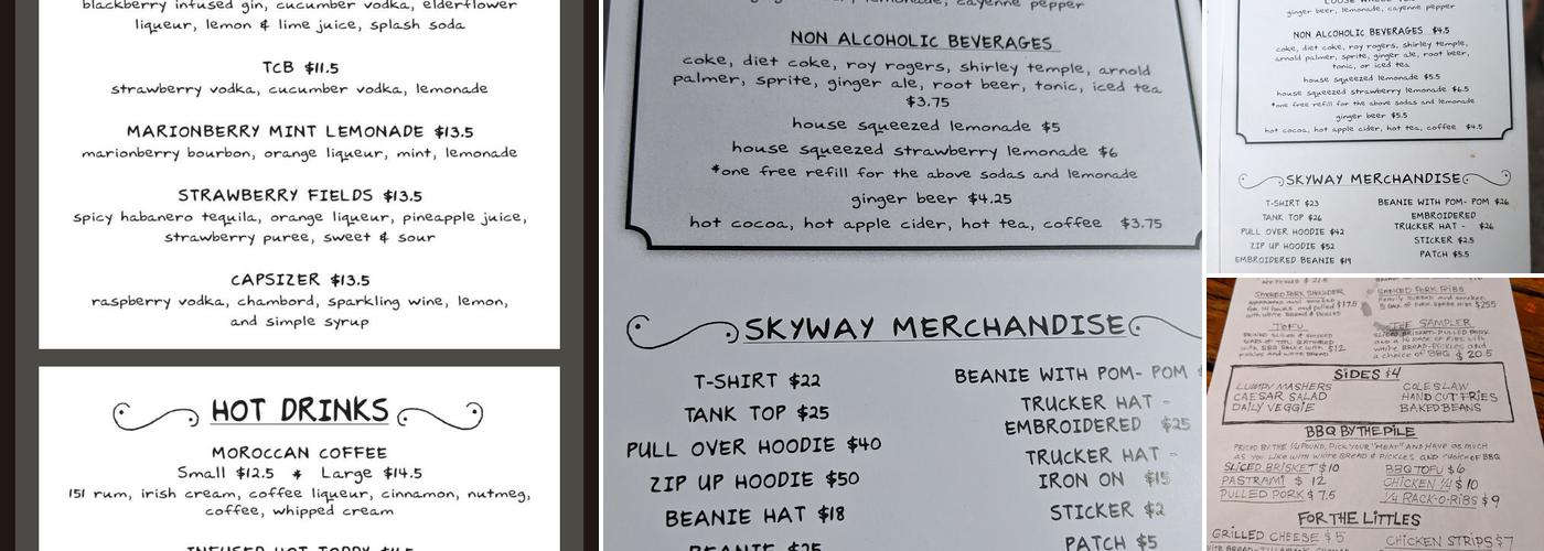 Skyway Bar & Grill Menu