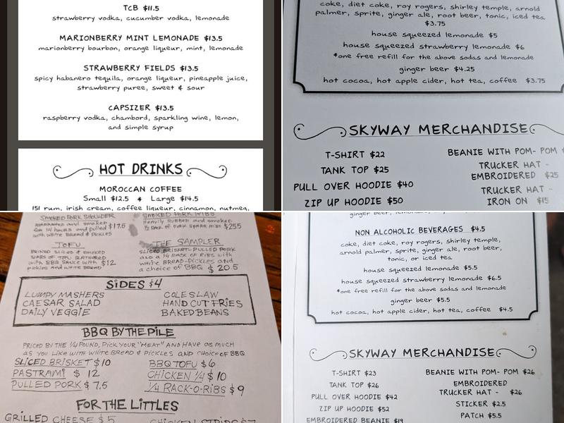 Skyway Bar & Grill Menu