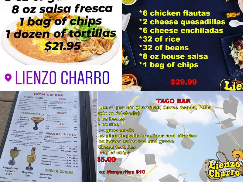 Lienzo Charro Menu