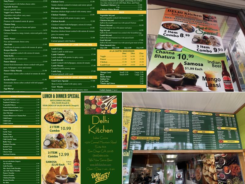 Delhi Kitchen Menu