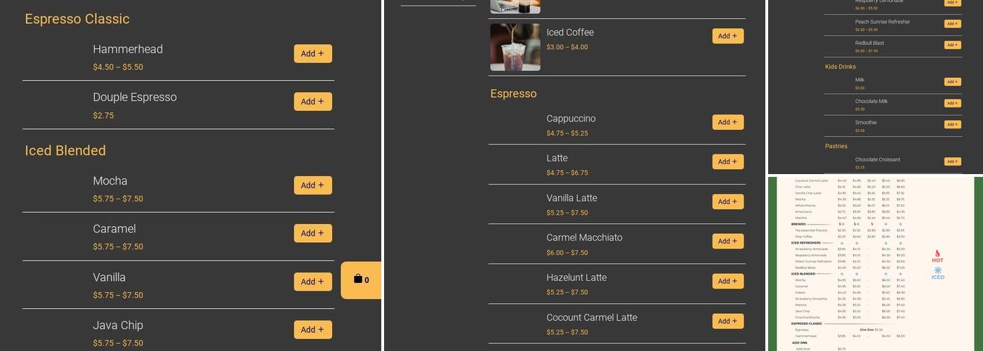 Cappuccino Cottage Menu