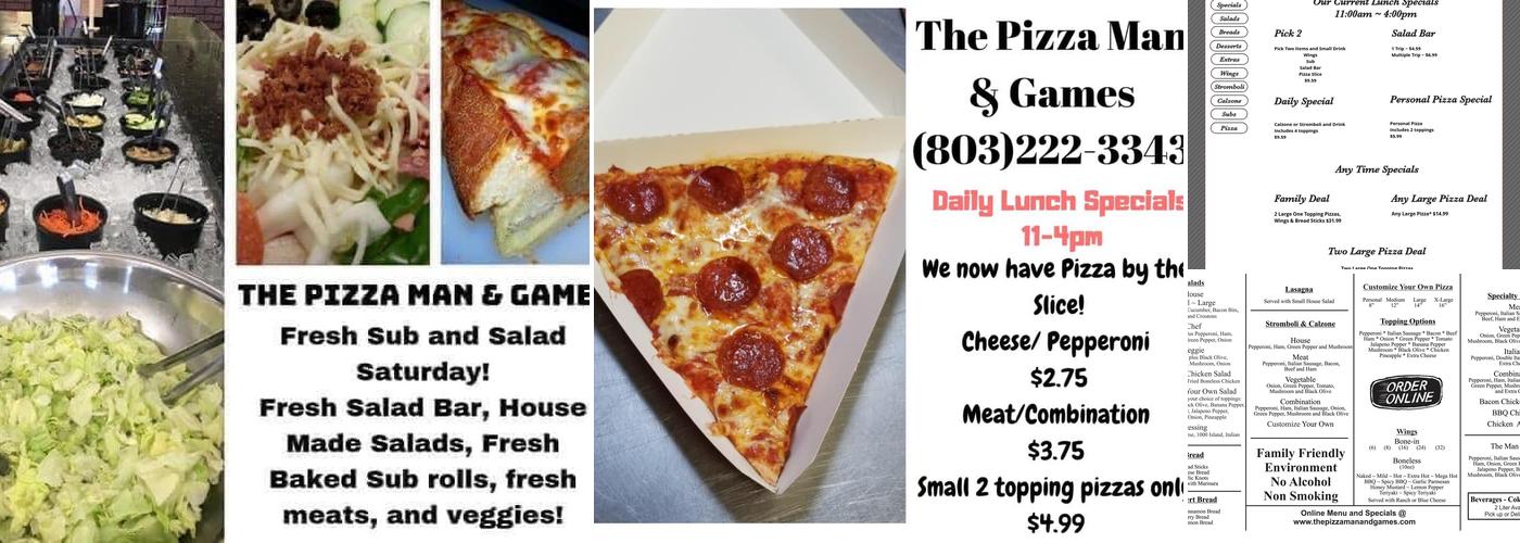 The Pizza Man Menu