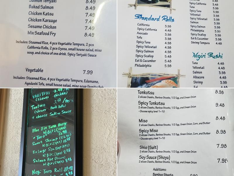 Ichizen Sushi and Japanese Cuisine Menu