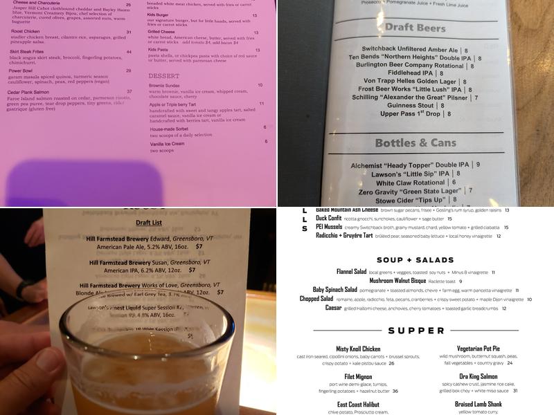 The Roost Menu