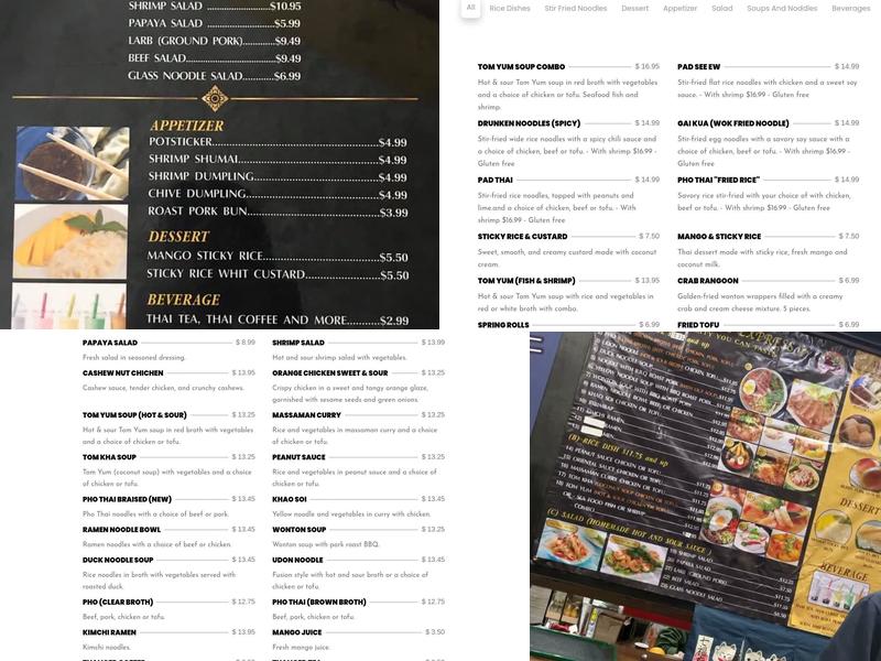 Pho Thai Express Menu