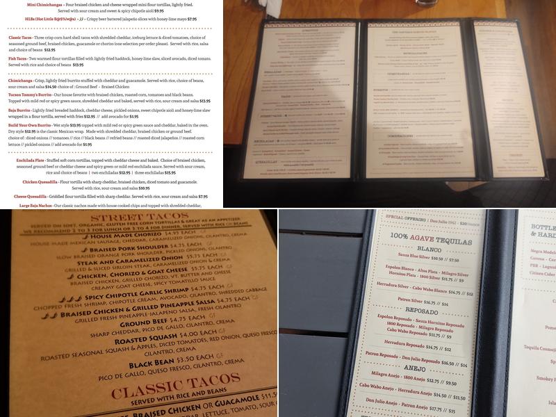 Julio's Cantina Menu