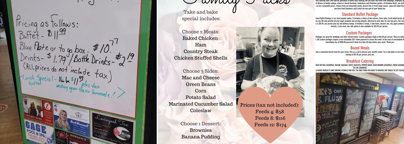 Grandma Hoyt's Country Buffet & Catering Menu