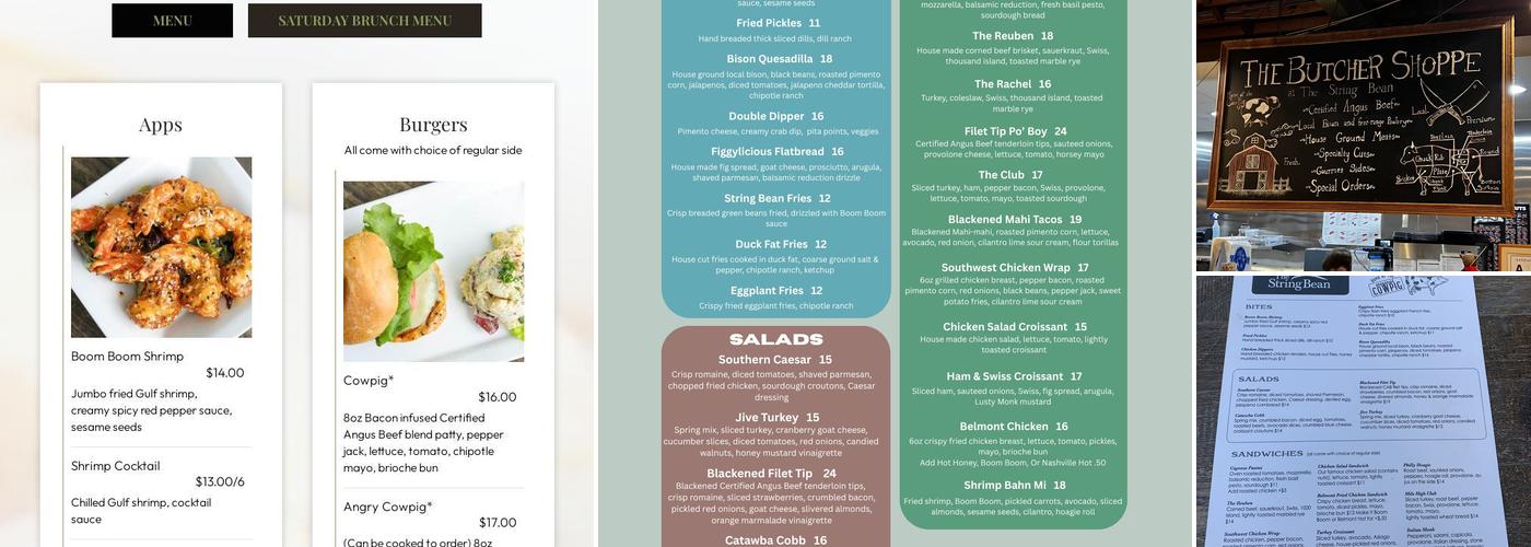 The String Bean Menu