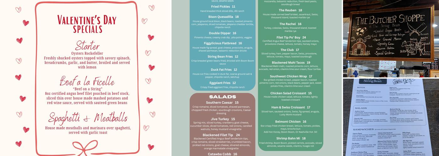 The String Bean Menu