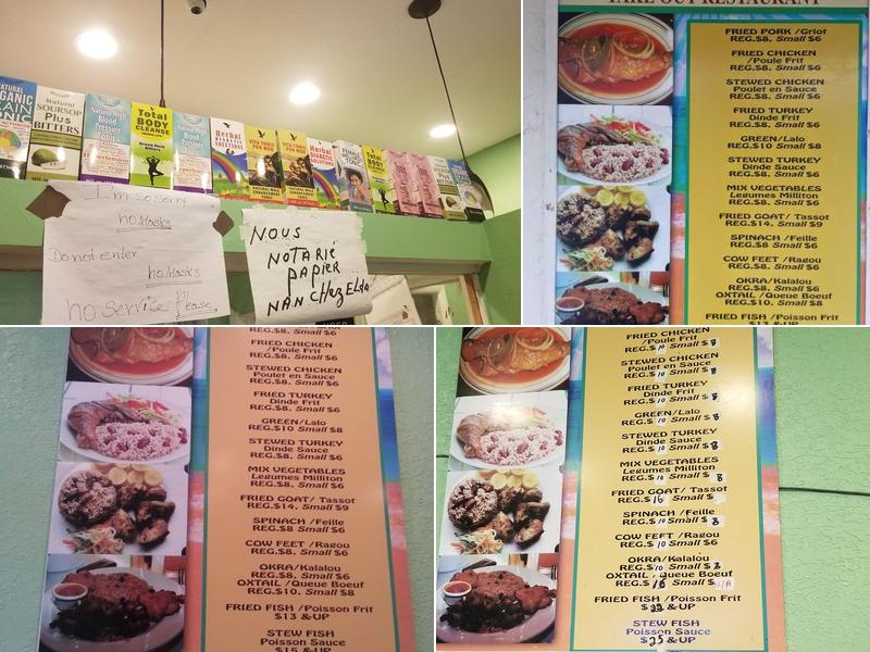 chez elda takeout restaurant Menu