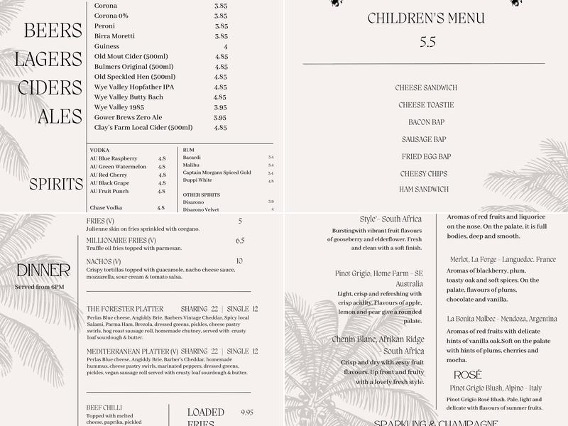 The Art of Coffee Menu