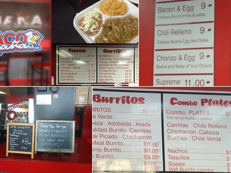 Tacos Omanas Menu
