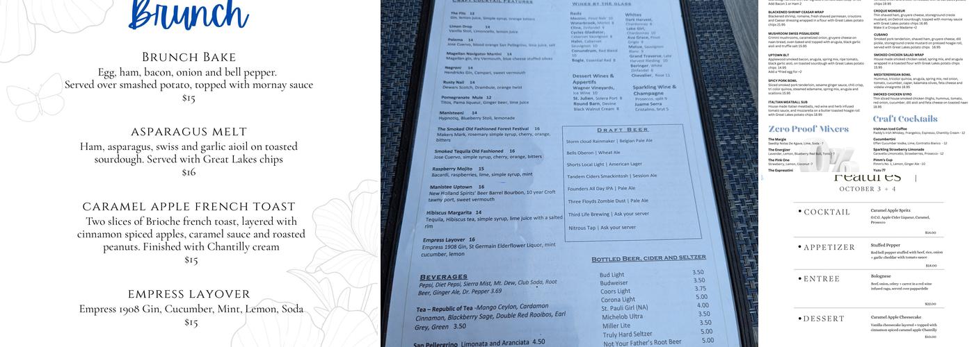 Bluefish Kitchen + Bar Menu