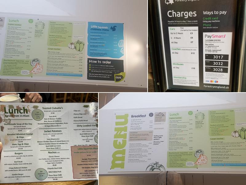 Beechenhurst Cafe Menu