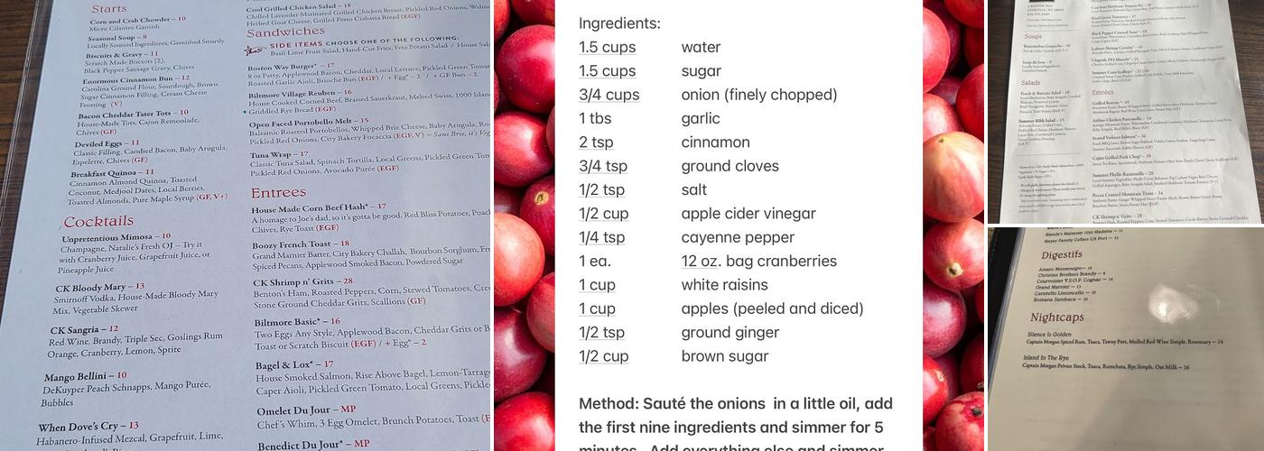 Corner Kitchen Menu