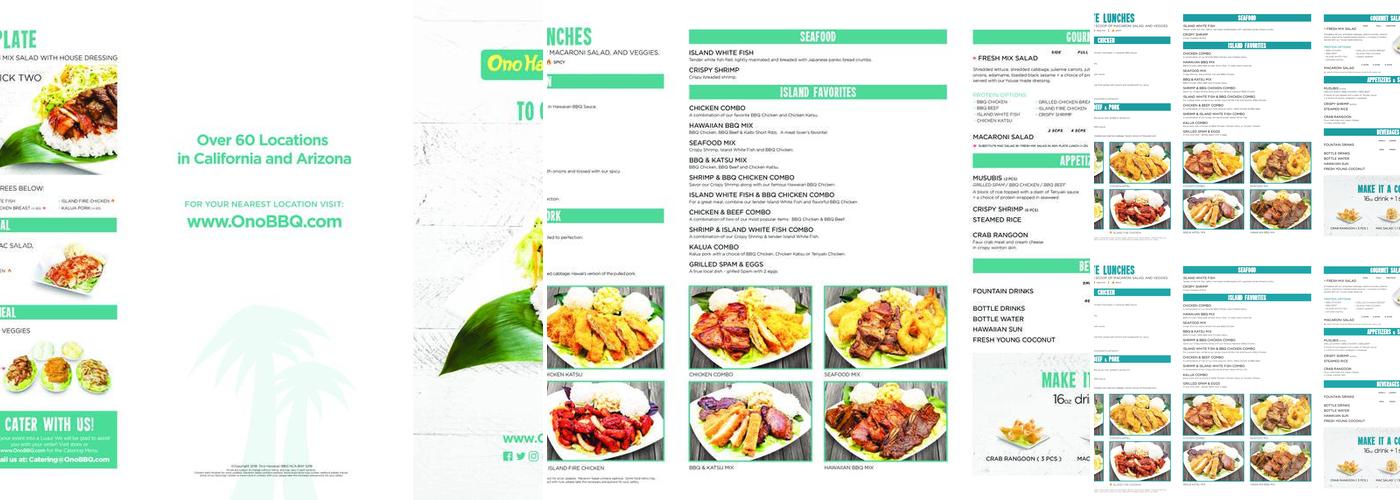 Ono Hawaiian BBQ Menu