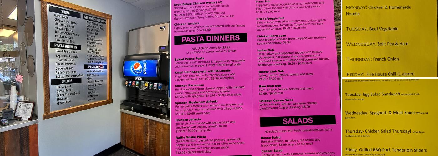 Uncle Scott's Pizza Menu