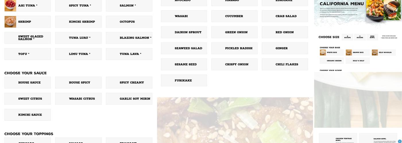 AhiPoki Menu