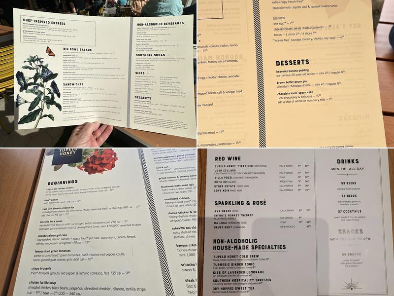Tupelo Honey Southern Kitchen & Bar Menu