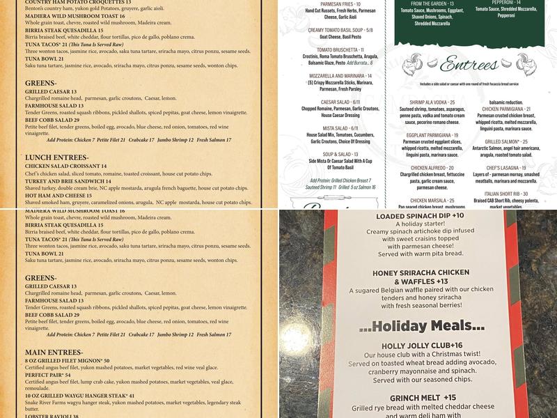 Roger's Diner Menu