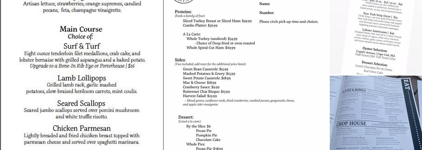 Post 25 Kitchen & Lounge Menu