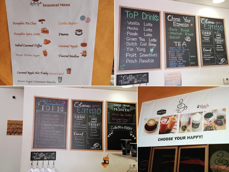 Coffeeholic Menu