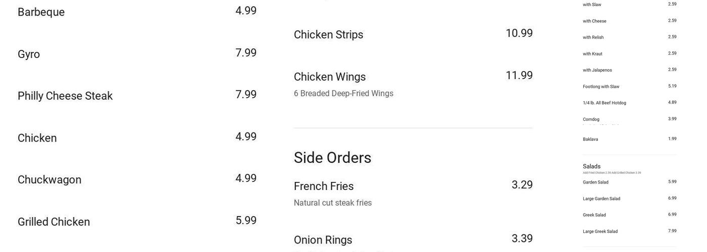 The Hot Dog King - ARDEN Menu