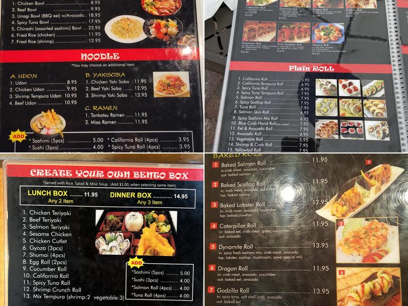 Sushi Sawa Menu