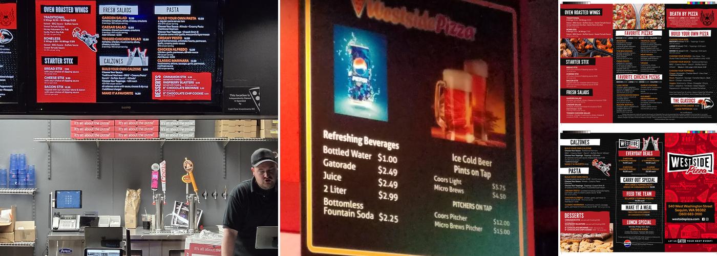 Westside Pizza Menu