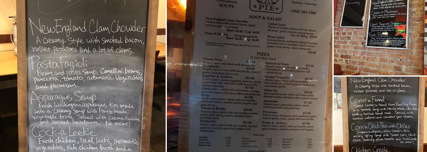Hillbottom Pie Menu