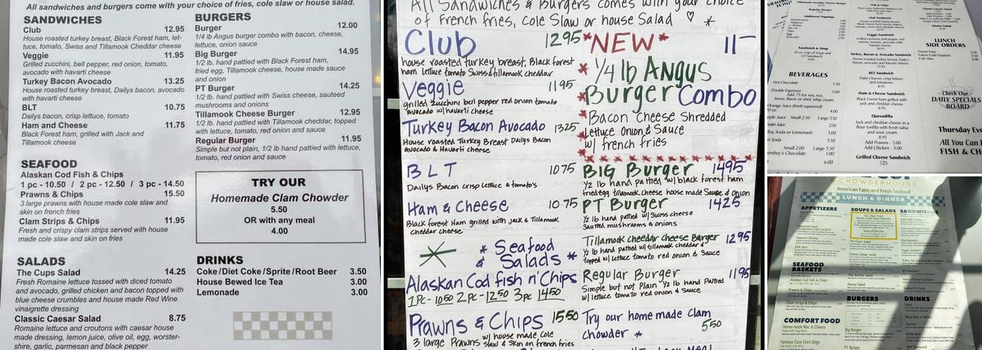 The Cup Menu