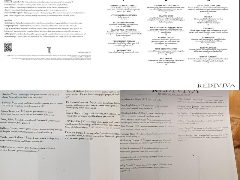 Rediviva Restaurant Menu