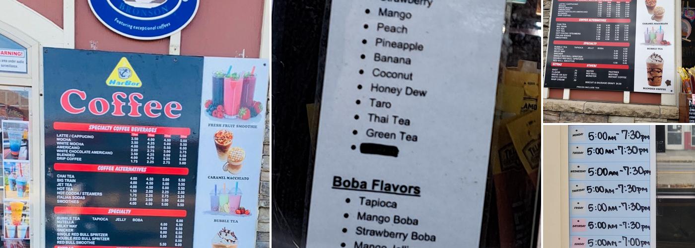 Harbor Coffee Menu