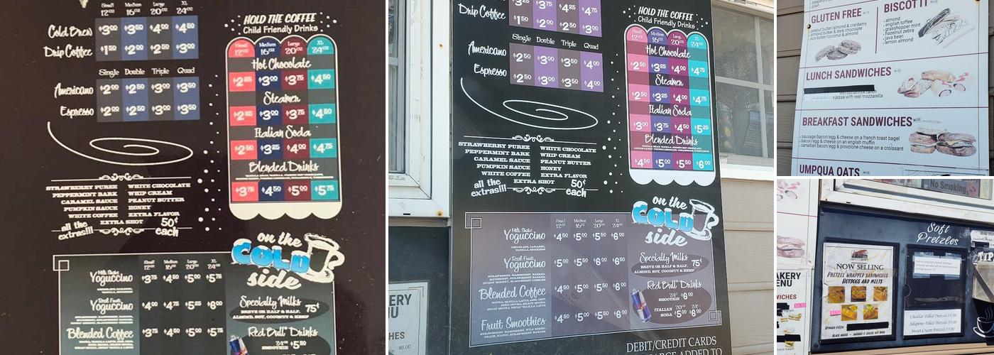 Huckle-Bearies Espresso & Bake Shoppe Menu