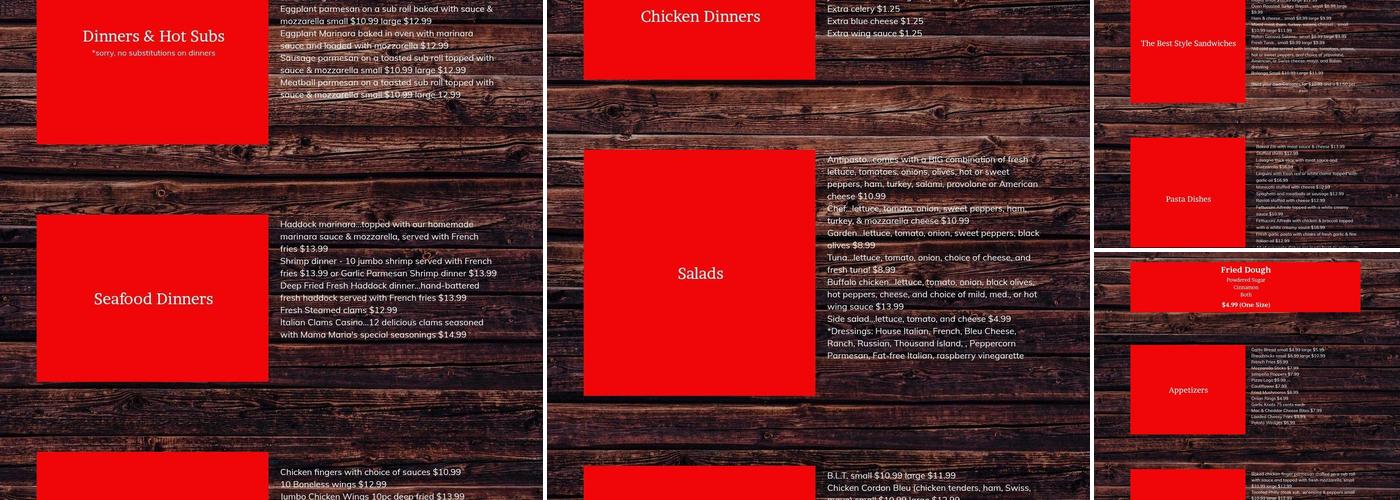 Peter's New York Pizzeria Menu