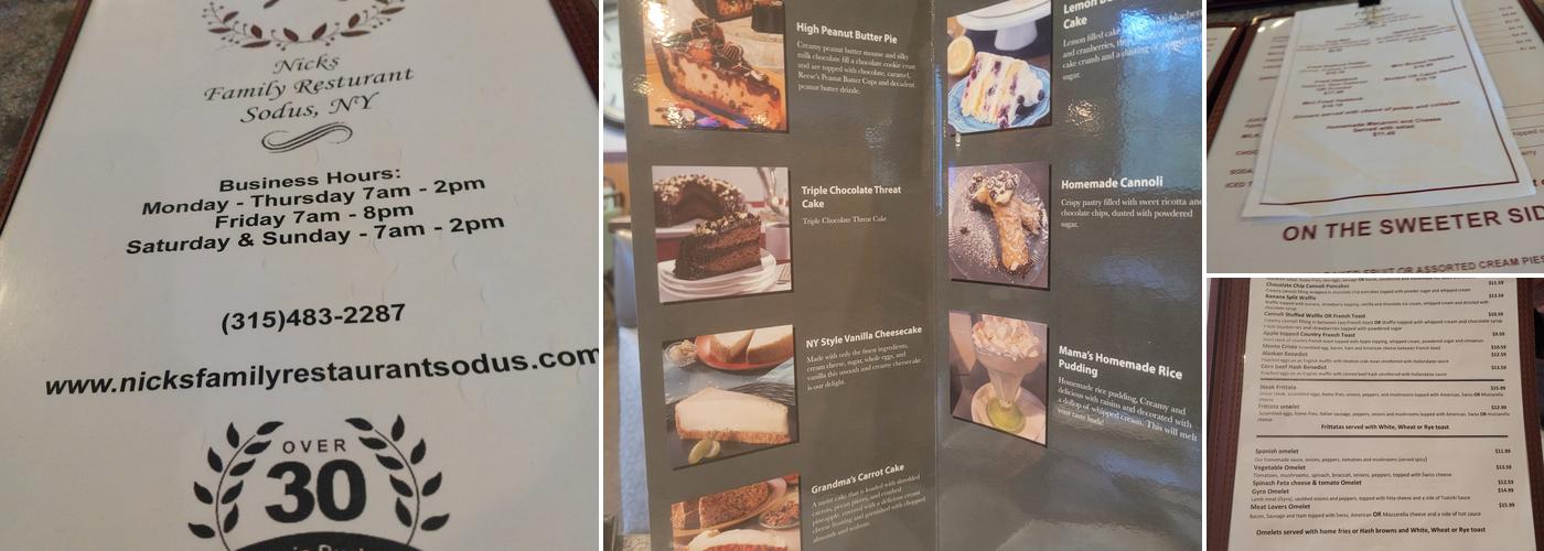 Nick's Menu