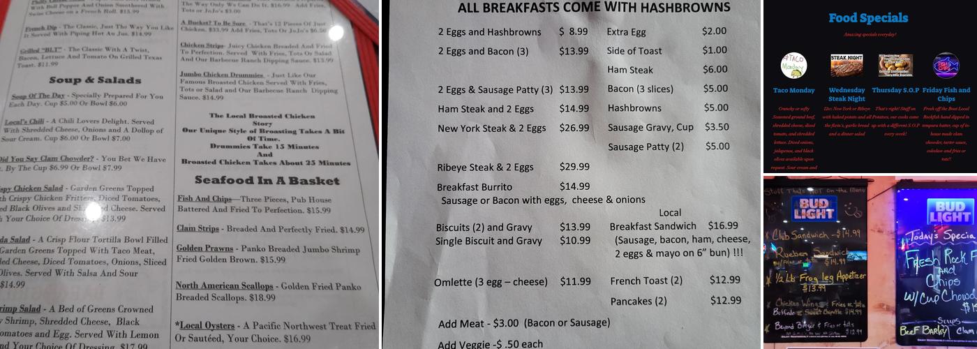 Local Bar & Grill Menu