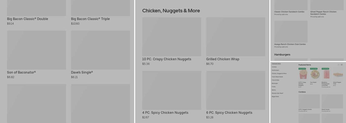 Wendy's Menu