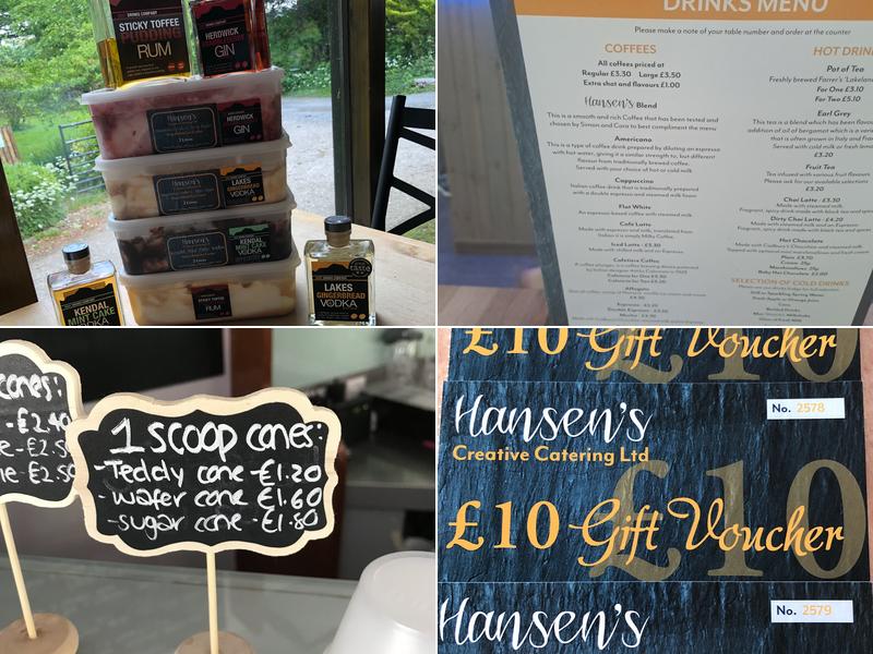 Hansens Ice Cream Parlour and Cafe Menu