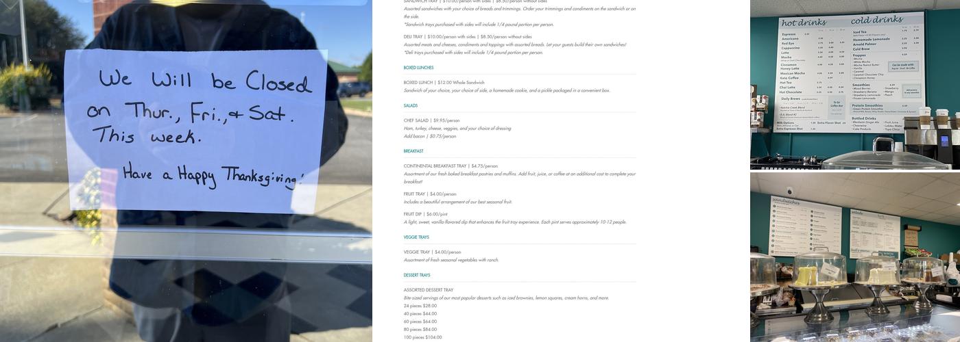 Ketchie Creek Bakery Menu