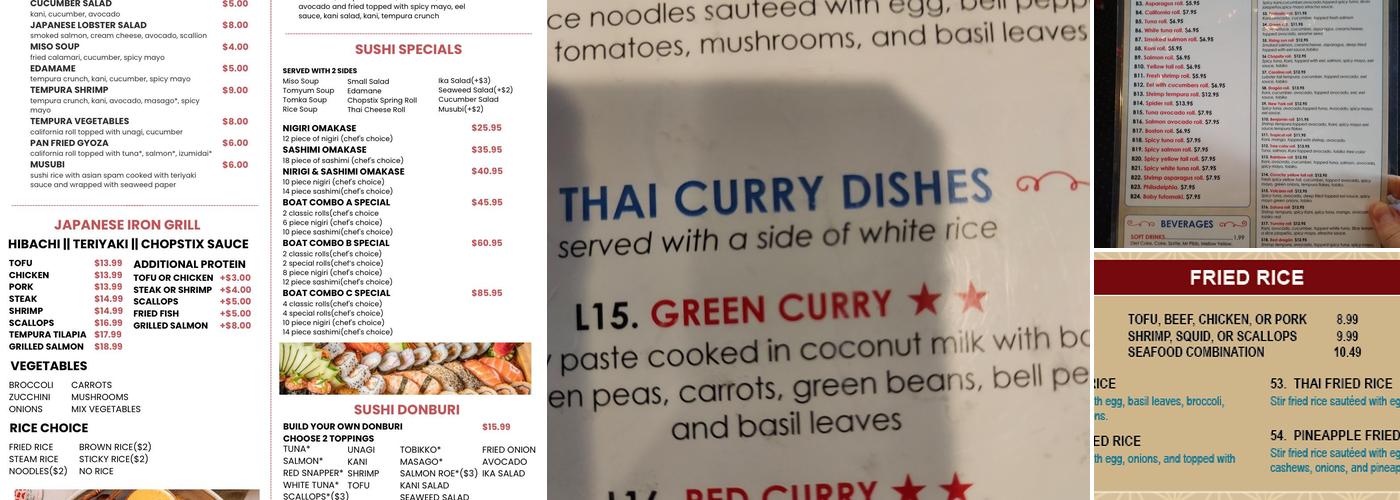 Chopstix Menu