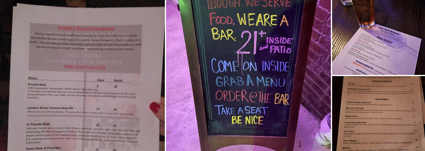 Edgar's Menu
