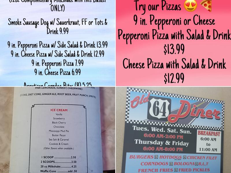Old 64 Diner Menu