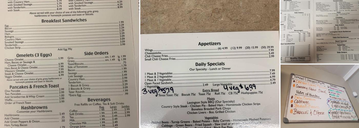 Randy's Restaurant Menu